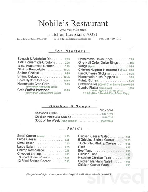 Nobile's Restaurant & Bar.